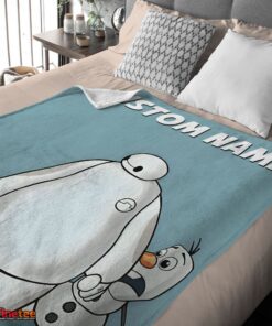 Nice Disney Cartoon Big Hero 6 Baymax With Friends Blanket Fleece Customized Blanket - Image 4
