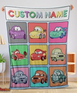 Nice Disney Cartoon Cars With All Friends Blanket Fleece Customized Blanket