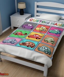 Nice Disney Cartoon Cars With All Friends Blanket Fleece Customized Blanket - Image 3