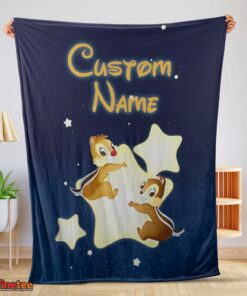Nice Disney Cartoon Chip And Dale Cute Blanket Fleece Customized Blanket