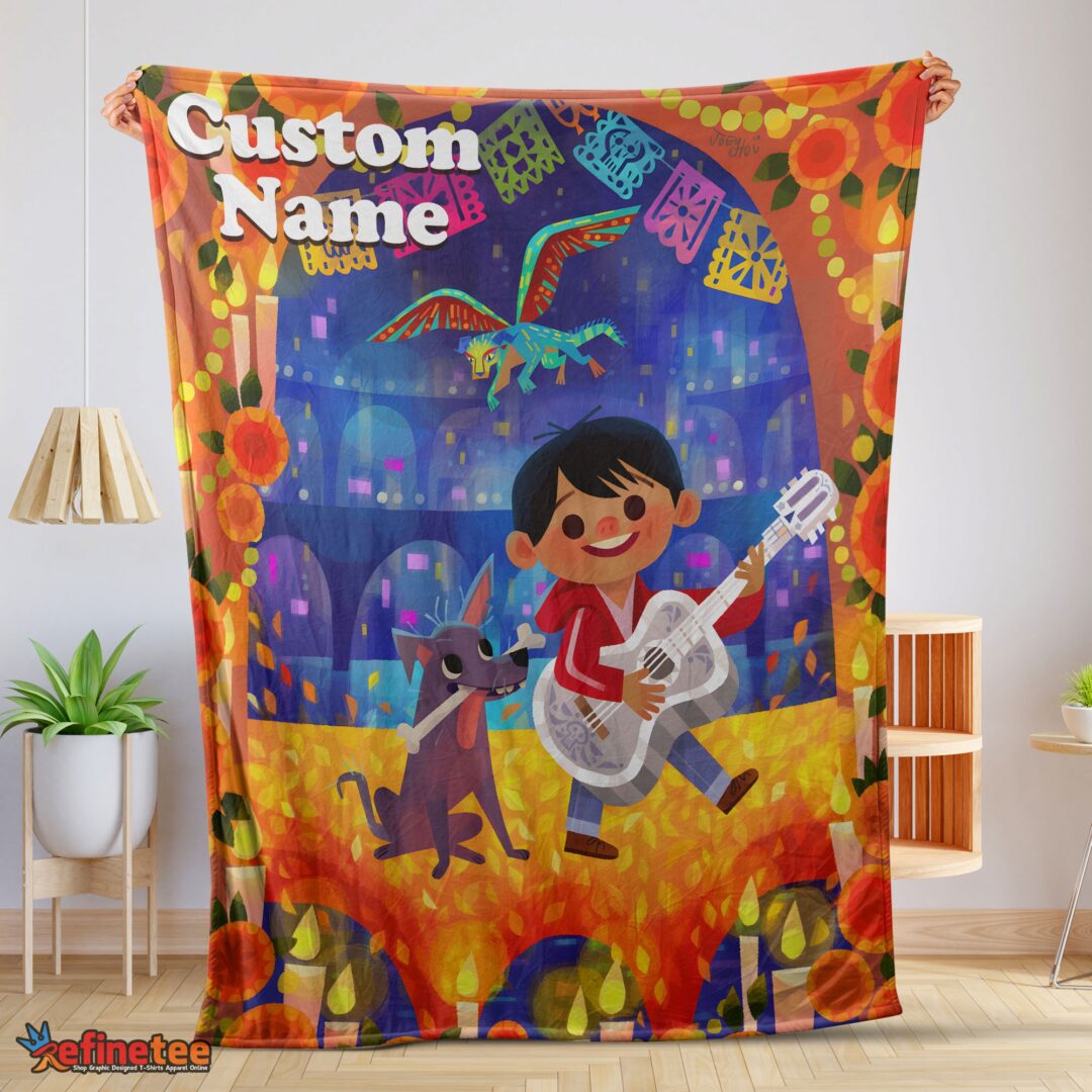 nice-disney-cartoon-coco-boy-with-guitar-cute-blanket-fleece-customized-blanket-mk-01 Nice Disney Cartoon COCO Boy With Guitar Cute Blanket Fleece Customized Blanket