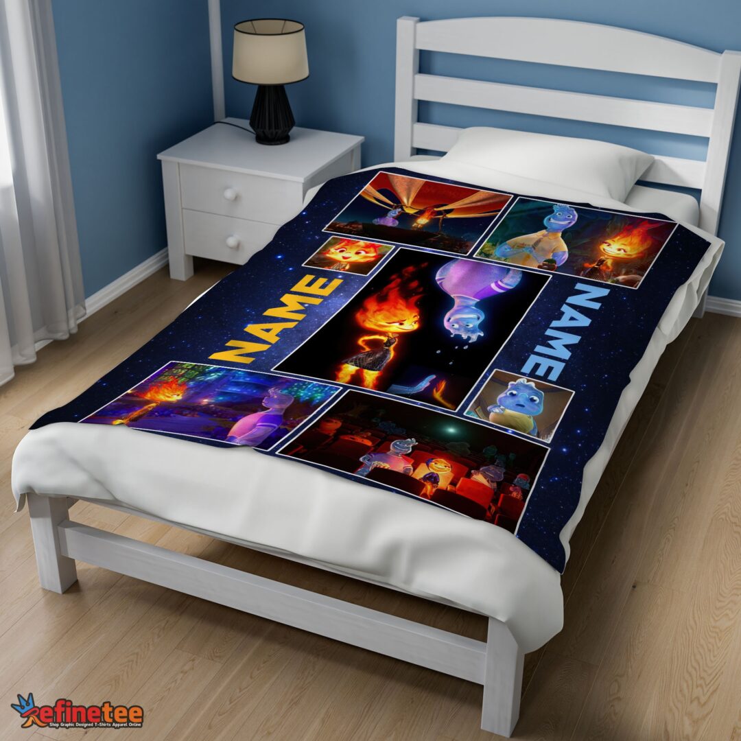 nice-disney-cartoon-elemental-blanket-fleece-customized-blanket-mk-02 Nice Disney Cartoon Elemental Blanket Fleece Customized Blanket - Image 3