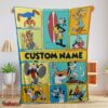 Nice Disney Cartoon Goofy With Friends Blanket Fleece Customized Blanket