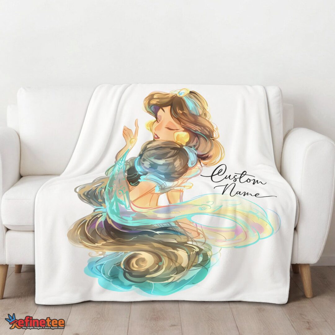 nice-disney-cartoon-jasmine-princess-blanket-fleece-customized-blanket-mk-01 Nice Disney Cartoon Jasmine Princess Blanket Fleece Customized Blanket - Image 3