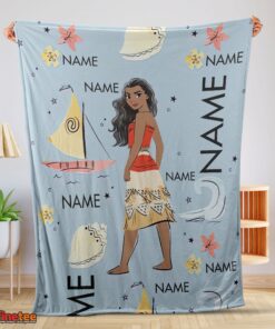 Nice Disney Cartoon Moana Maui Blanket Fleece Customized Blanket