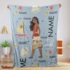 Nice Disney Cartoon Moana Maui Blanket Fleece Customized Blanket
