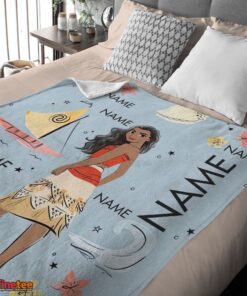 Nice Disney Cartoon Moana Maui Blanket Fleece Customized Blanket - Image 4