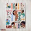 Nice Disney Cartoon Moana With Friends Blanket Fleece Customized Blanket