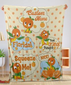 Nice Disney Cartoon Orange Bird Cute Blanket Fleece Customized Blanket
