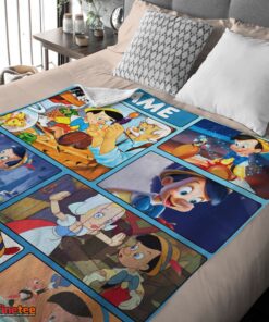 Nice Disney Cartoon Pinocchio With Friends Blanket Fleece Customized Blanket - Image 4