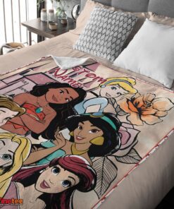 Nice Disney Cartoon Princess Characters Blanket Fleece Customized Blanket - Image 3