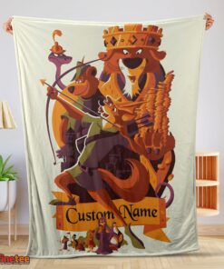Nice Disney Cartoon Robin Hood Blanket Fleece Customized Blanket
