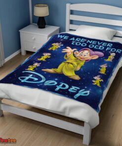 Nice Disney Cartoon Snow White Dopey The Seven Dwarfs Blanket - Image 3