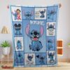 Nice Disney Cartoon Stitch With Friends Blanket Customize Blanket