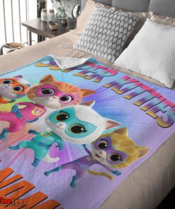 Nice Disney Cartoon SuperKitties Blanket Fleece Customized Blanket - Image 3