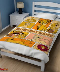 Nice Disney Cartoon The Lion King Simba With Friends Blanket Fleece Customized Blanket - Image 3