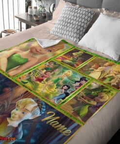 Nice Disney Cartoon Tinker Bell Cute Blanket Fleece Customized Blanket - Image 4
