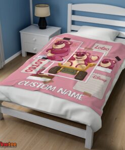 Nice Disney Cartoon Toy Story Cute Lotso Grid Photos Blanket - Image 3