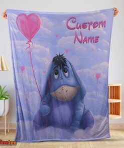 Nice Disney Cartoon Winnie The Pooh Eeyore Cute Blanket Fleece Customized Blanket