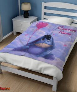 Nice Disney Cartoon Winnie The Pooh Eeyore Cute Blanket Fleece Customized Blanket - Image 3