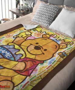 Nice Disney Cartoon Winnie The Pooh With Jars Of Honey Blanket Customize Blanket - Image 3
