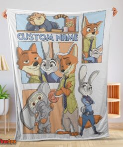Nice Disney Cartoon Zootopia Velveteen Cute Blanket Fleece Customized Blanket