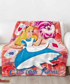 Nice Disney Cheshire Cat Alice In Wonderland Blanket Fleece Customized Blanket - Image 3