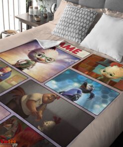 Nice Disney Chicken Little Collage Poster Blanket Fleece Customized Blanket - Image 4