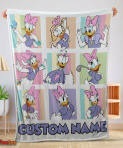 Nice Disney Daisy Duck And Friends Daisy Duck Moods Blanket Customize Blanket