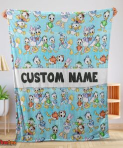 Nice Disney Donald Duck Daisy Huey Dewey Louie Blanket Fleece Customized Blanket