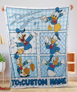 Nice Disney Donald Duck With Signature And Friends Donald Duck Moods Blanket Customize Blanket