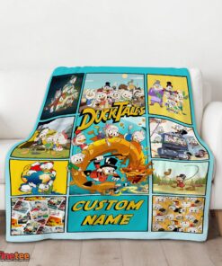 Nice Disney Ducktales Cartoon Collage Blanket Fleece Customized Blanket - Image 3