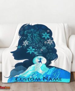 Nice Disney Frozen Elsa Double-Exposure Blanket Fleece Customized Blanket - Image 3