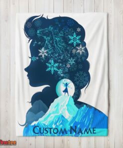Nice Disney Frozen Elsa Double-Exposure Blanket Fleece Customized Blanket