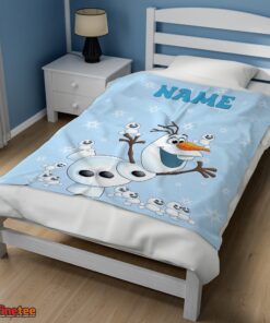 Nice Disney Frozen Olaf Dancing Blanket Fleece Customized Blanket - Image 3