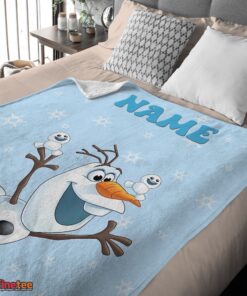 Nice Disney Frozen Olaf Dancing Blanket Fleece Customized Blanket - Image 4