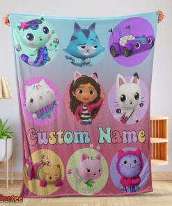 Nice Disney Gabby's Dollhouse Blanket Fleece Customized Blanket