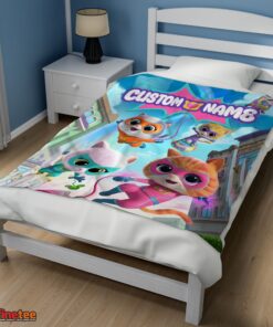 Nice Disney Junior SuperKitties Chibi Cute Fleece Blanket Customize Blanket - Image 3
