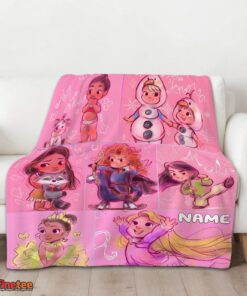 Nice Disney Kids Princess Sketches Blanket Fleece Customized Blanket - Image 3