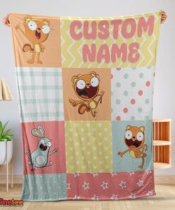 Nice Disney Kiff Chatterley & Barry Buns Pattern Blanket Fleece Customized Blanket