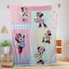 Nice Disney Minnie Mouse Patchwork Pattern Blanket Fleece Customized Blanket