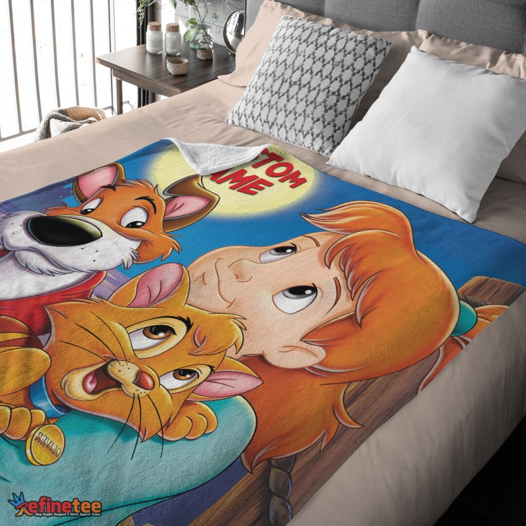 nice-disney-oliver-company-jenny-foxworth-oliver-dodger-blanket-fleece-customized-blanket-mk-03 Nice Disney Oliver & Company Jenny Foxworth Oliver Dodger Blanket Fleece Customized Blanket - Image 4