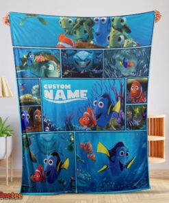 Nice Disney Pixar Cartoon Finding Nemo With Dory Velveteen Cute Blanket Fleece Customized Blanket