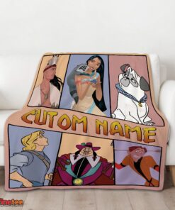 Nice Disney Pocahontas Meeko Percy John Smith Blanket Fleece Customized Blanket - Image 3