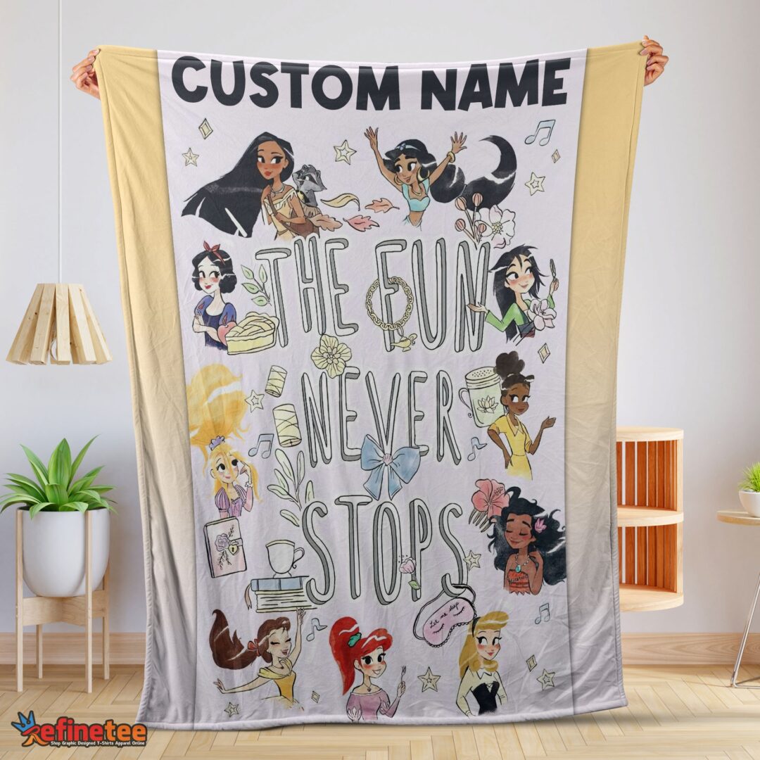 nice-disney-princess-the-fun-never-stops-blanket-fleece-customized-blanket-mk-01 Nice Disney Princess The Fun Never Stops Blanket Fleece Customized Blanket