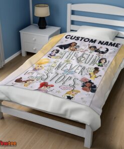 Nice Disney Princess The Fun Never Stops Blanket Fleece Customized Blanket - Image 3