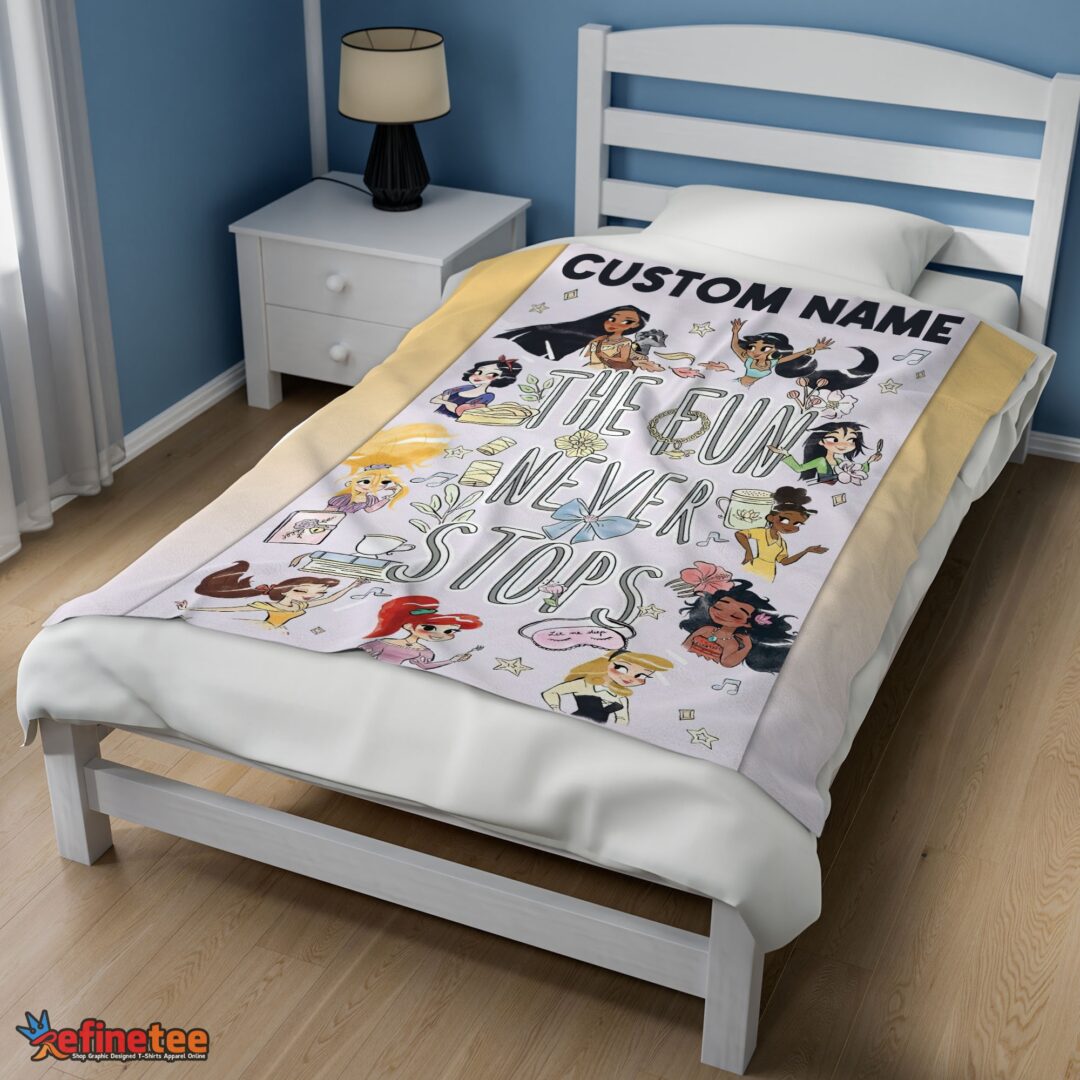 nice-disney-princess-the-fun-never-stops-blanket-fleece-customized-blanket-mk-02 Nice Disney Princess The Fun Never Stops Blanket Fleece Customized Blanket - Image 3