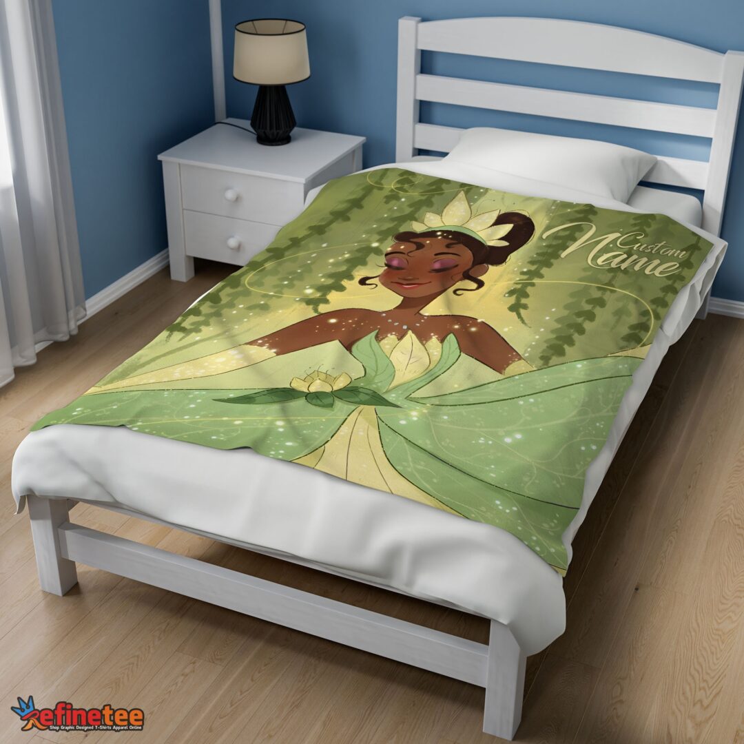 nice-disney-princess-tiana-blanket-fleece-customized-blanket-mk-02 Nice Disney Princess Tiana Blanket Fleece Customized Blanket - Image 3