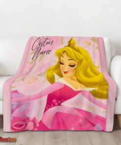 Nice Disney Sleeping Beauty Aurora Princess Blanket Fleece Customized Blanket - Image 3