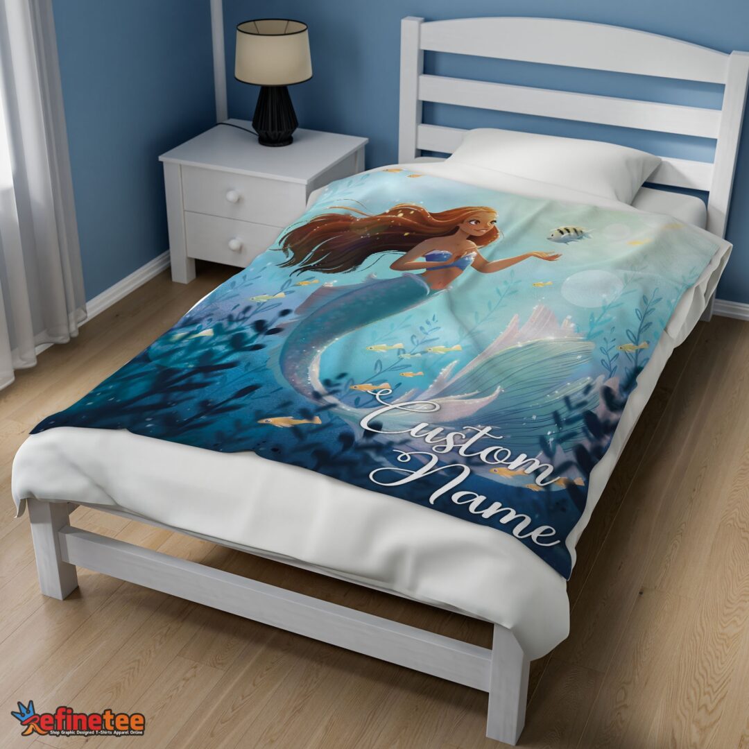 nice-disney-the-little-mermaid-ariel-princess-fleece-family-princess-customized-blanket-mk-02 Nice Disney The Little Mermaid Ariel Princess Fleece Family Princess Customized Blanket - Image 3